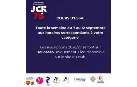Cours d'essai septembre 2026